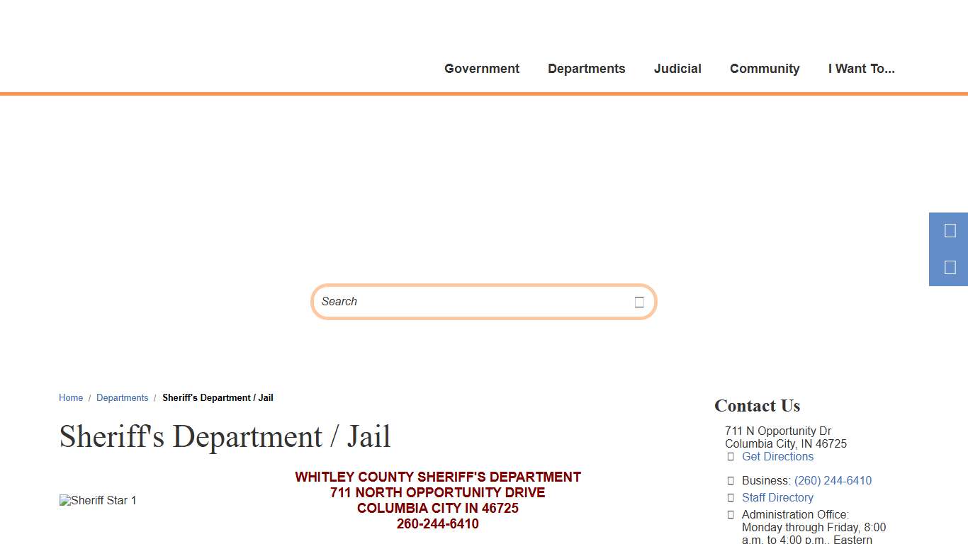 Sheriff's Department / Jail / Whitley County, Indiana